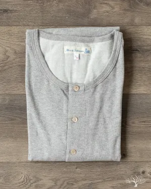 206 Long Sleeve Henley - Grey Melange