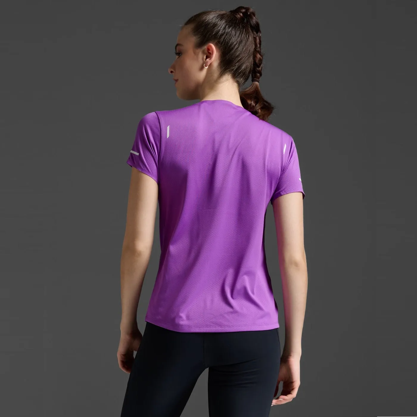 2XU Light Speed Tech Tee | Thistle / White Reflective | Womens