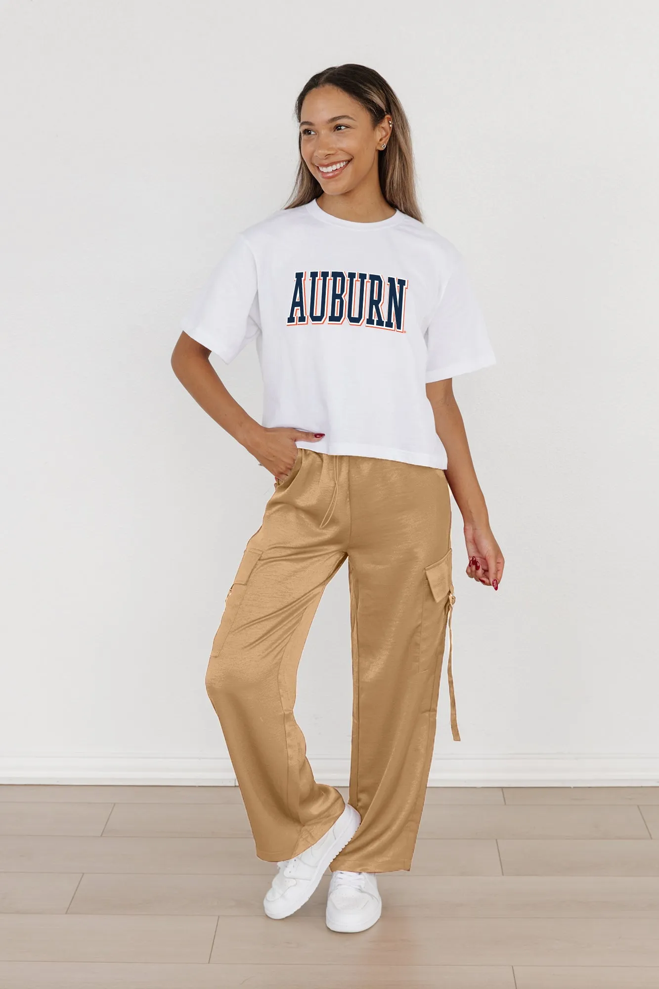 AUBURN TIGERS ALL-STAR APPEAL BOXY FIT WOMEN'S CROPPED TEE BY MADI PREWETT TROUTT