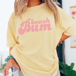 Beach Bum Pink Comfort Color Tee