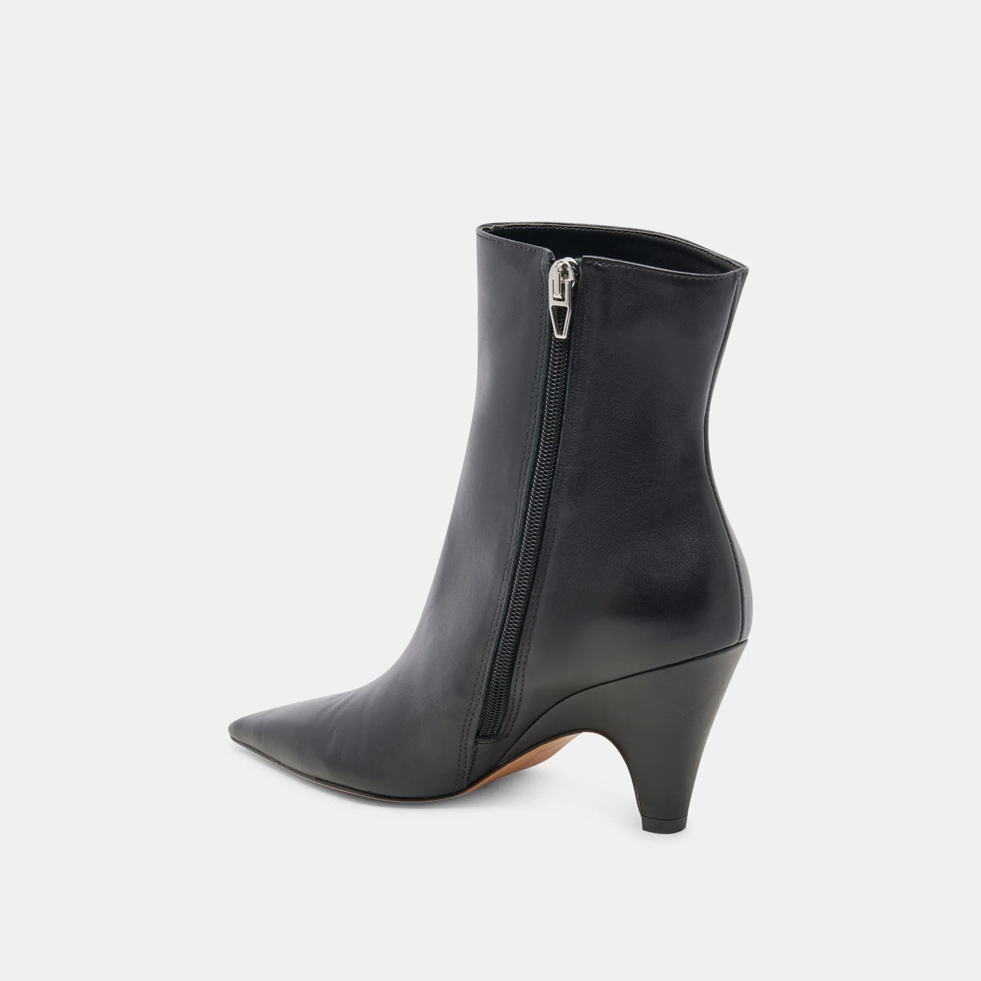 CALICO BOOTIES BLACK LEATHER