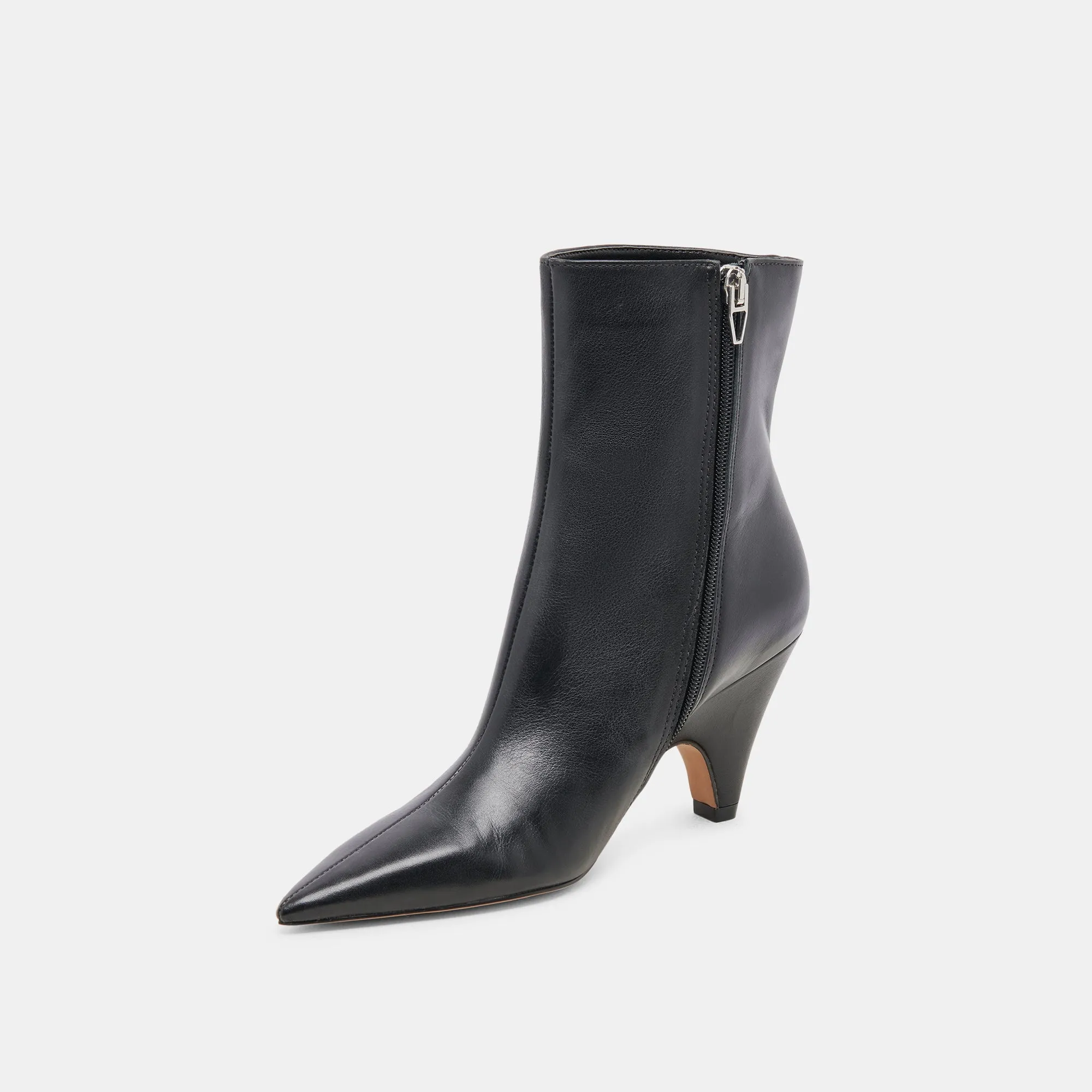 CALICO BOOTIES BLACK LEATHER