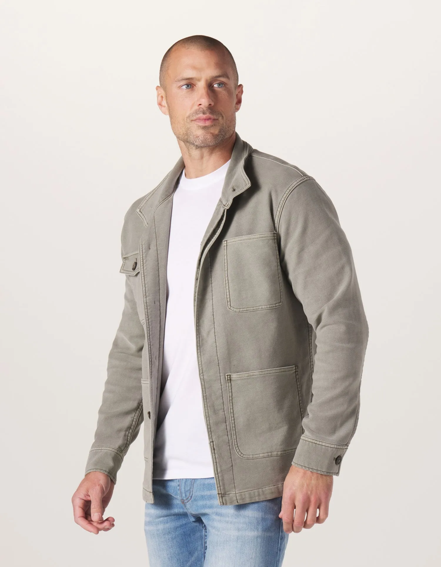 Comfort Terry Chore Coat in Moss