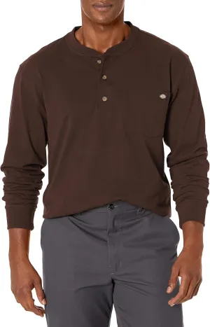 Dickies Men's Long Sleeve Heavyweight Henley