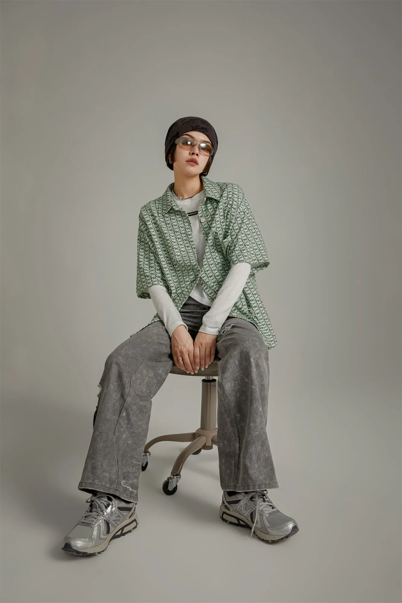 Distressed Noe Loose Fit Short Sleeve Shirt