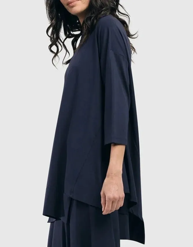 Essential Oversized Trapeze Top, Navy