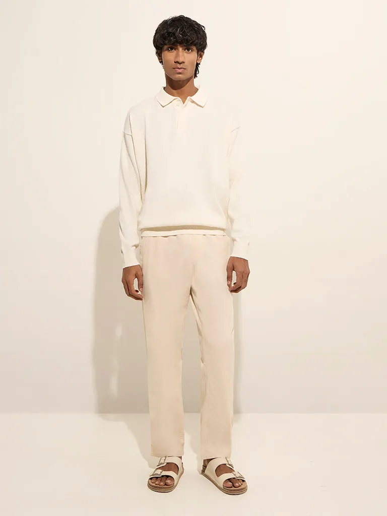 ETA Off-White Relaxed-Fit Polo T-Shirt