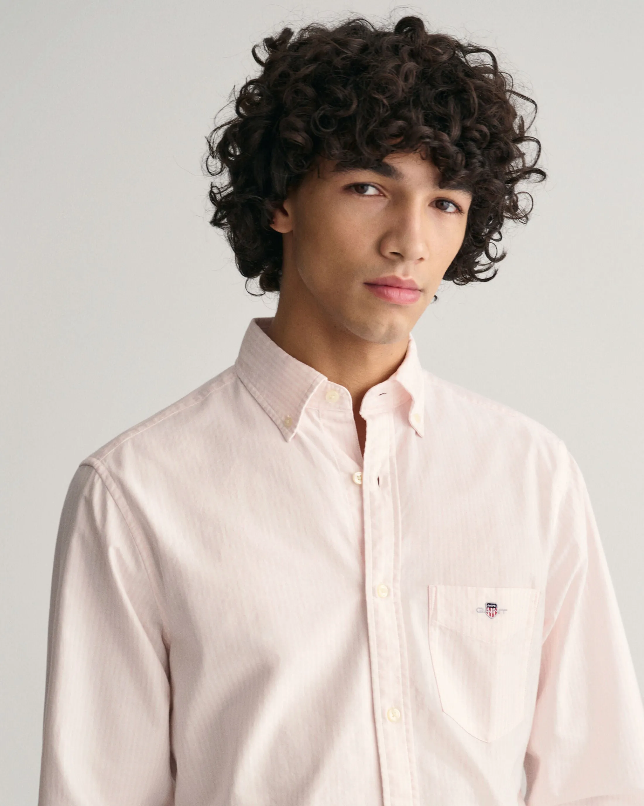 GANT - 3XL -  Reg Oxford Banker Stripe, Light Pink