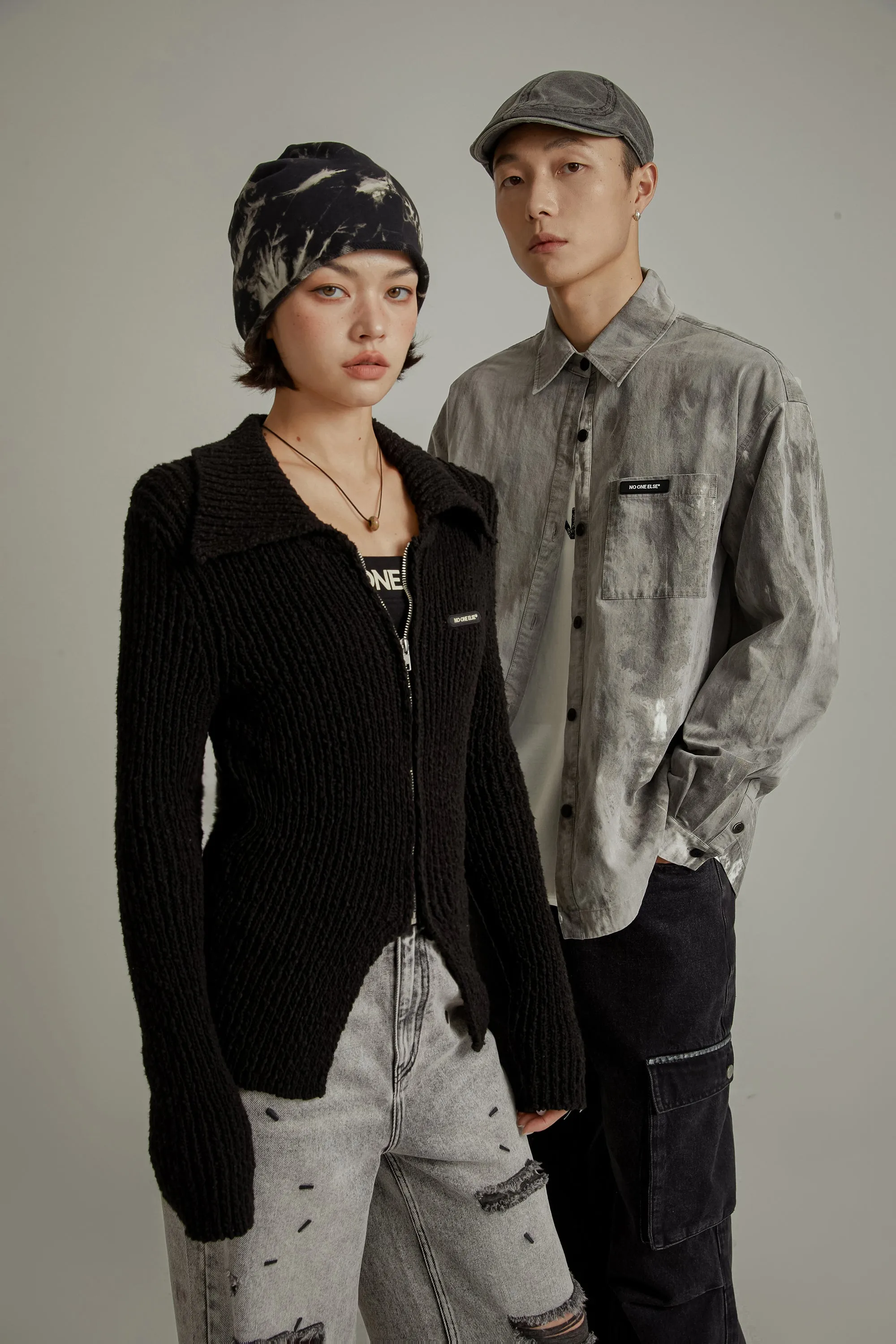 Grayscale Printed Loose Fit Shirt