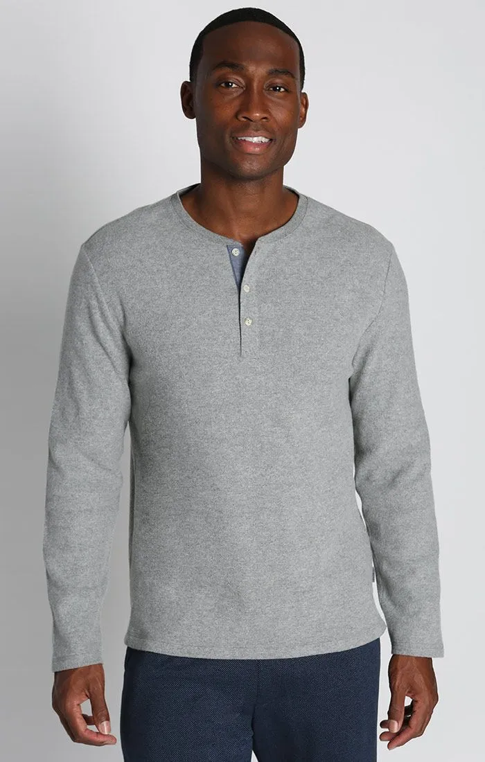 Jachs NY Brushed Waffle Long-Sleeve Henley