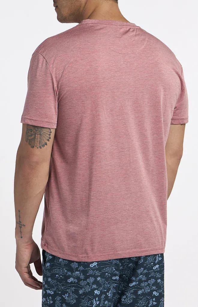 Jachs NY Poly/Viscose Jersey Short-Sleeve Henley