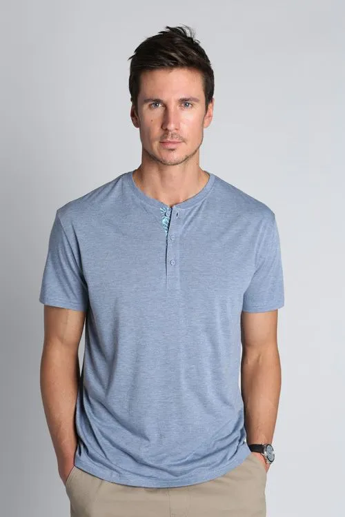 Jachs NY Poly/Viscose Jersey Short-Sleeve Henley