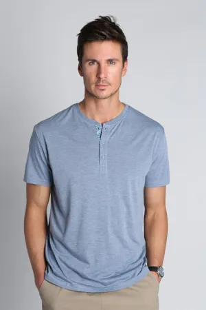 Jachs NY Poly/Viscose Jersey Short-Sleeve Henley