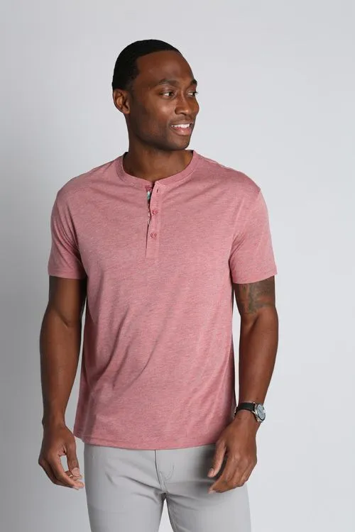 Jachs NY Poly/Viscose Jersey Short-Sleeve Henley