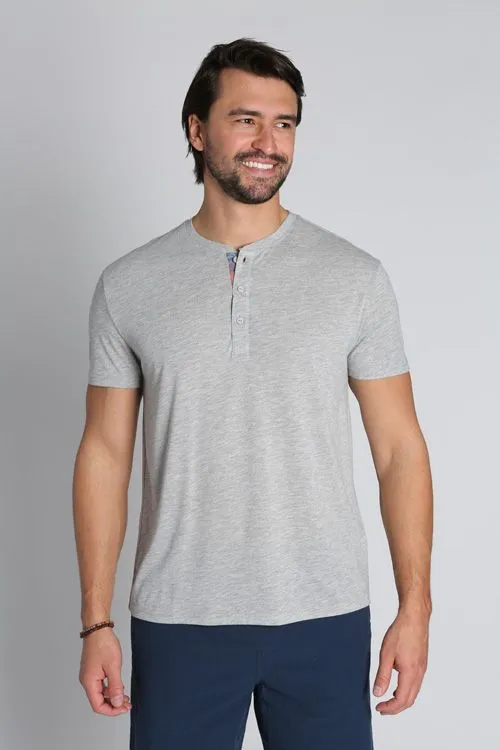 Jachs NY Poly/Viscose Jersey Short-Sleeve Henley