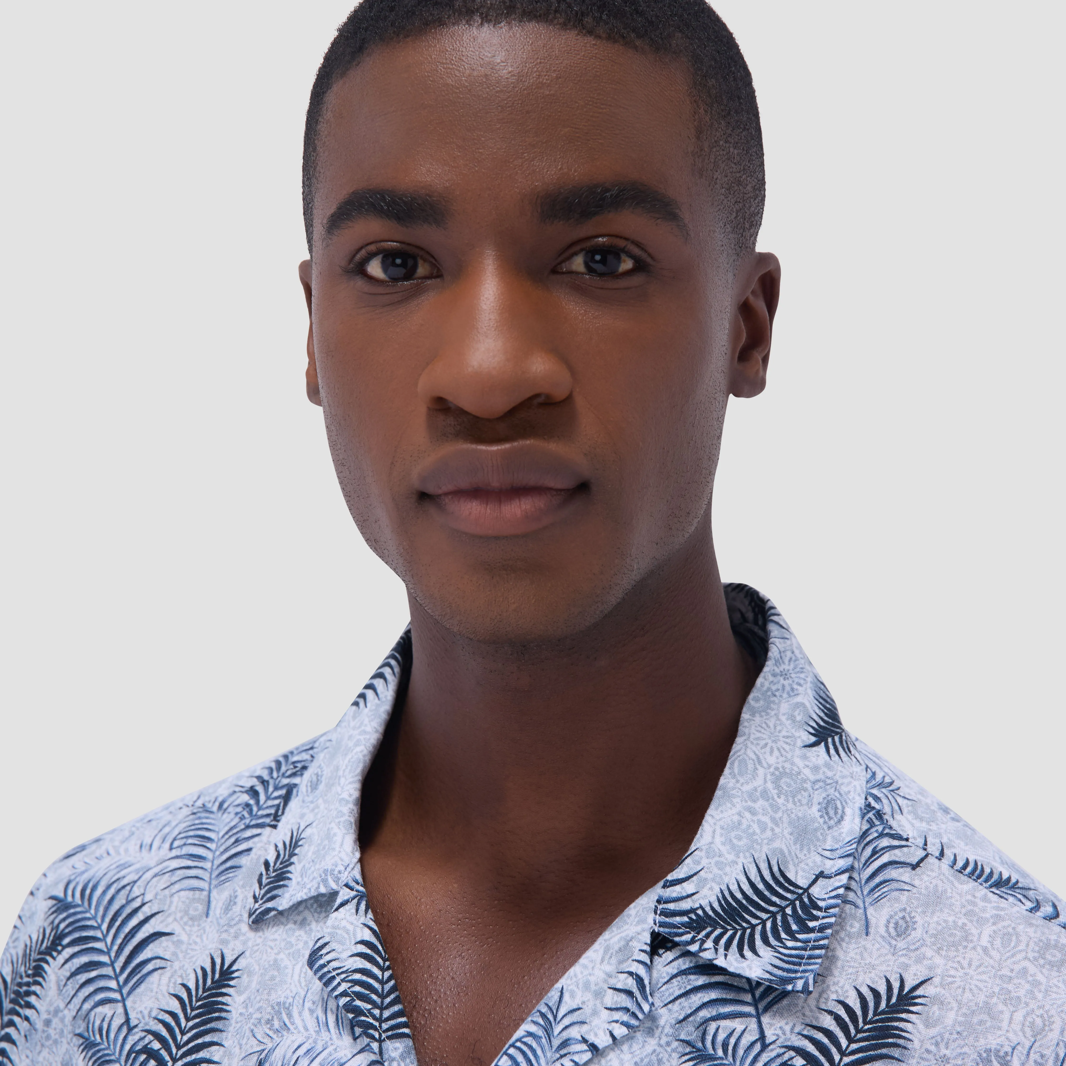 Jackson Leaf Print Camp Shirt