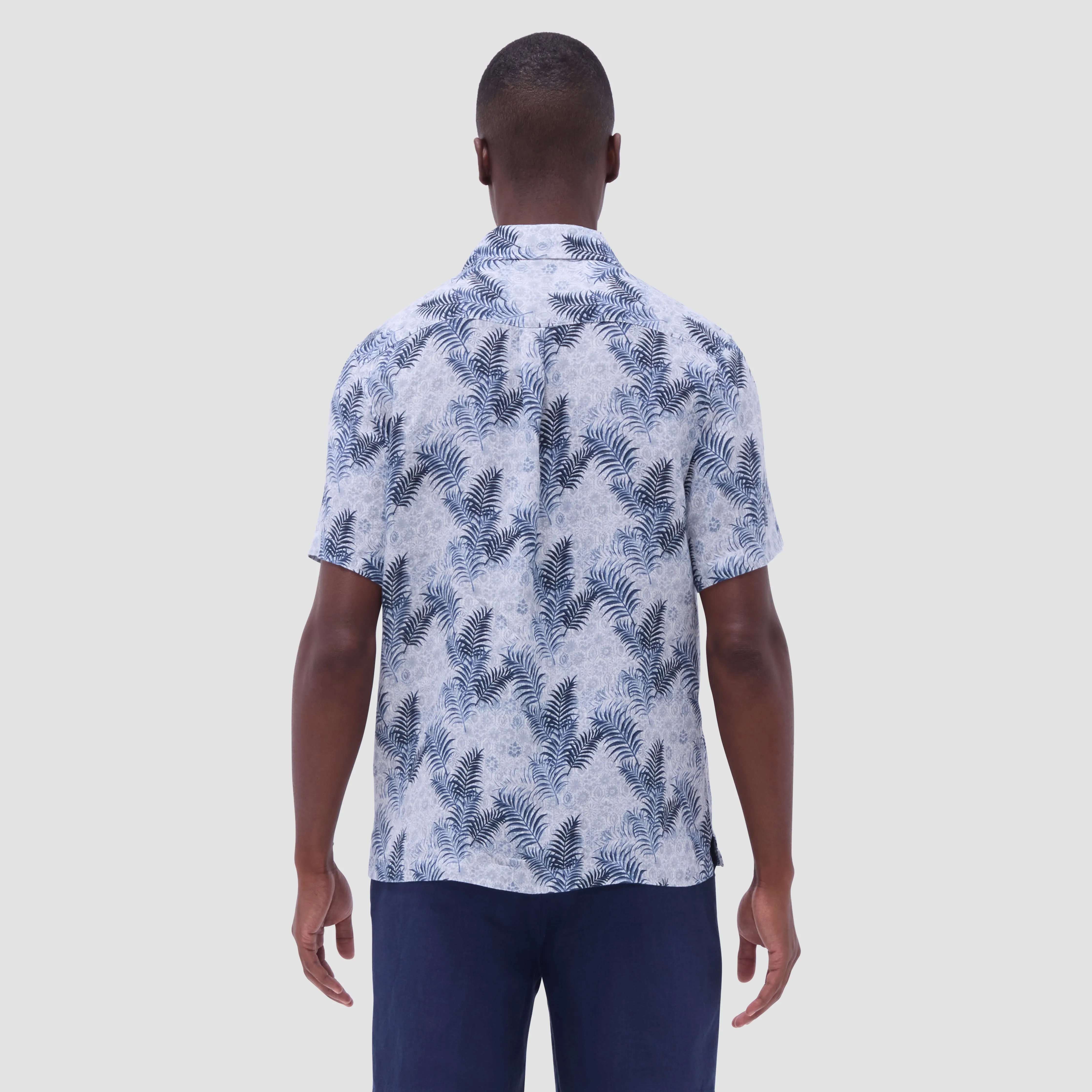 Jackson Leaf Print Camp Shirt