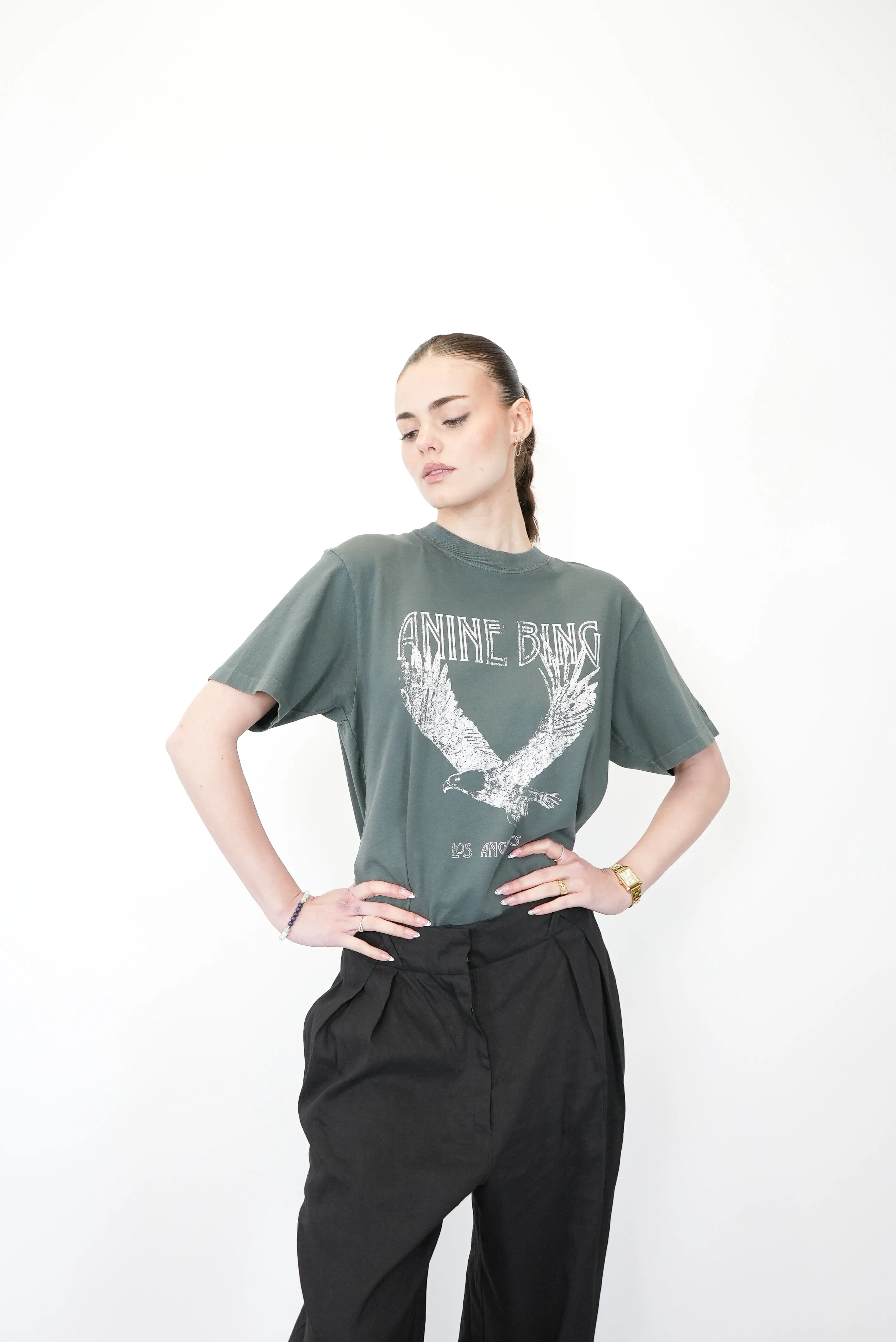 LILI OVERSIZED TEE WITH EAGLE PRINT
