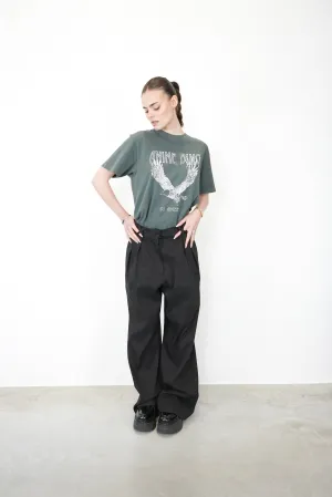 LILI OVERSIZED TEE WITH EAGLE PRINT