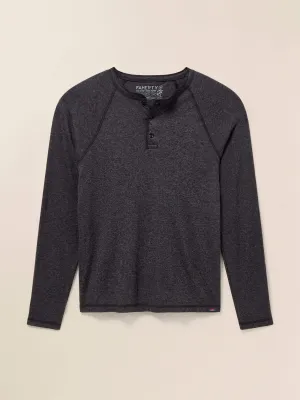 Long-Sleeve Cloud Henley - Charcoal Heather