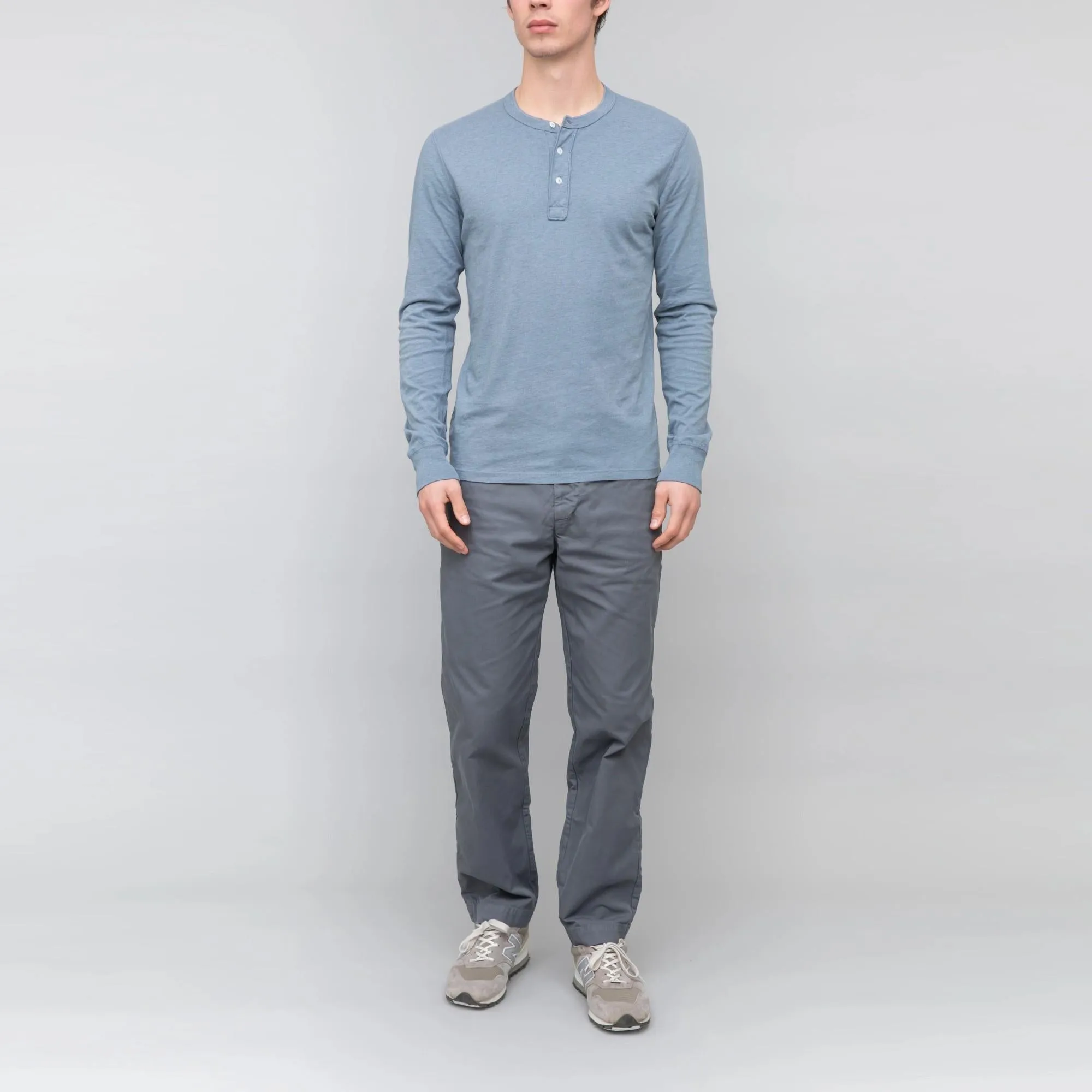 Long Sleeve Heather Henley (Storm)