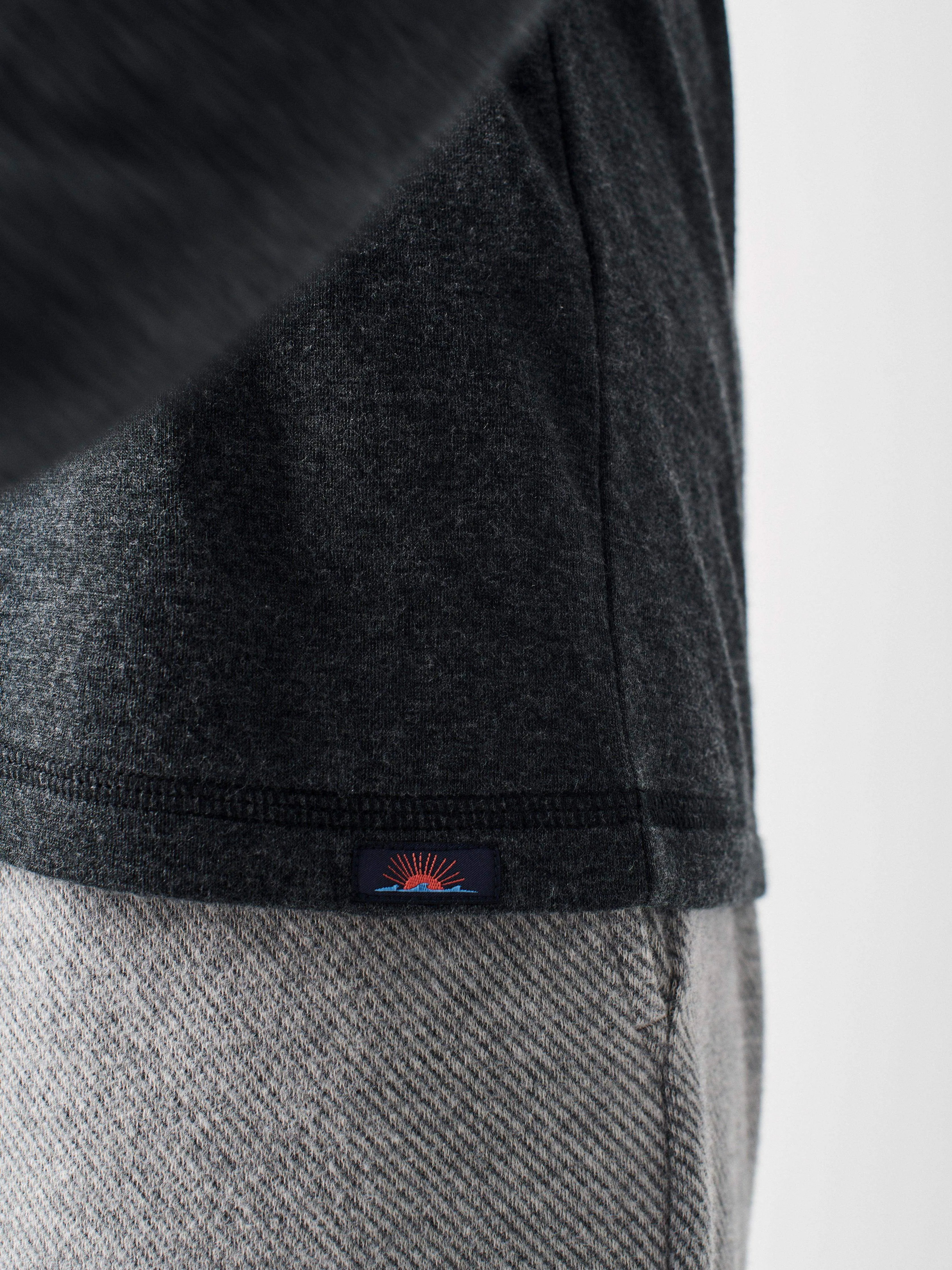 Long-Sleeve Newport Cloud Henley (Tall) - Charcoal