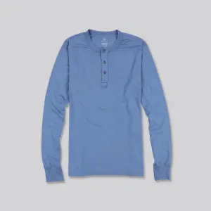 Long Sleeve Supima Henley (Air Force)