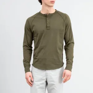 L/S Supima Cotton Henley (Olive)