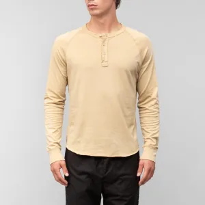 L/S Supima Cotton Henley (Wheat)