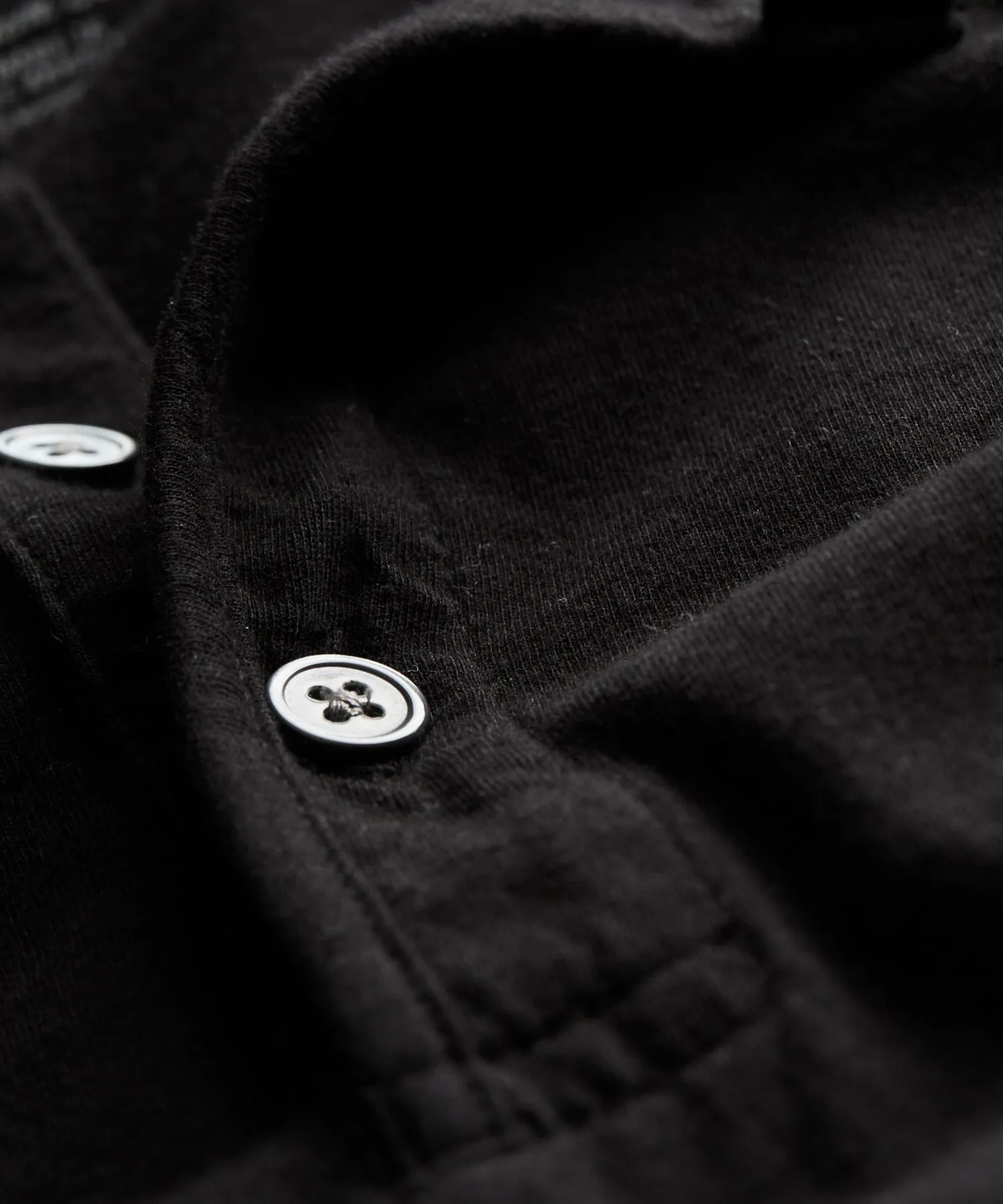 Made in L.A. Premium Jersey Henley in Black