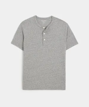 Made in L.A. Premium Jersey Henley in Grey Heather