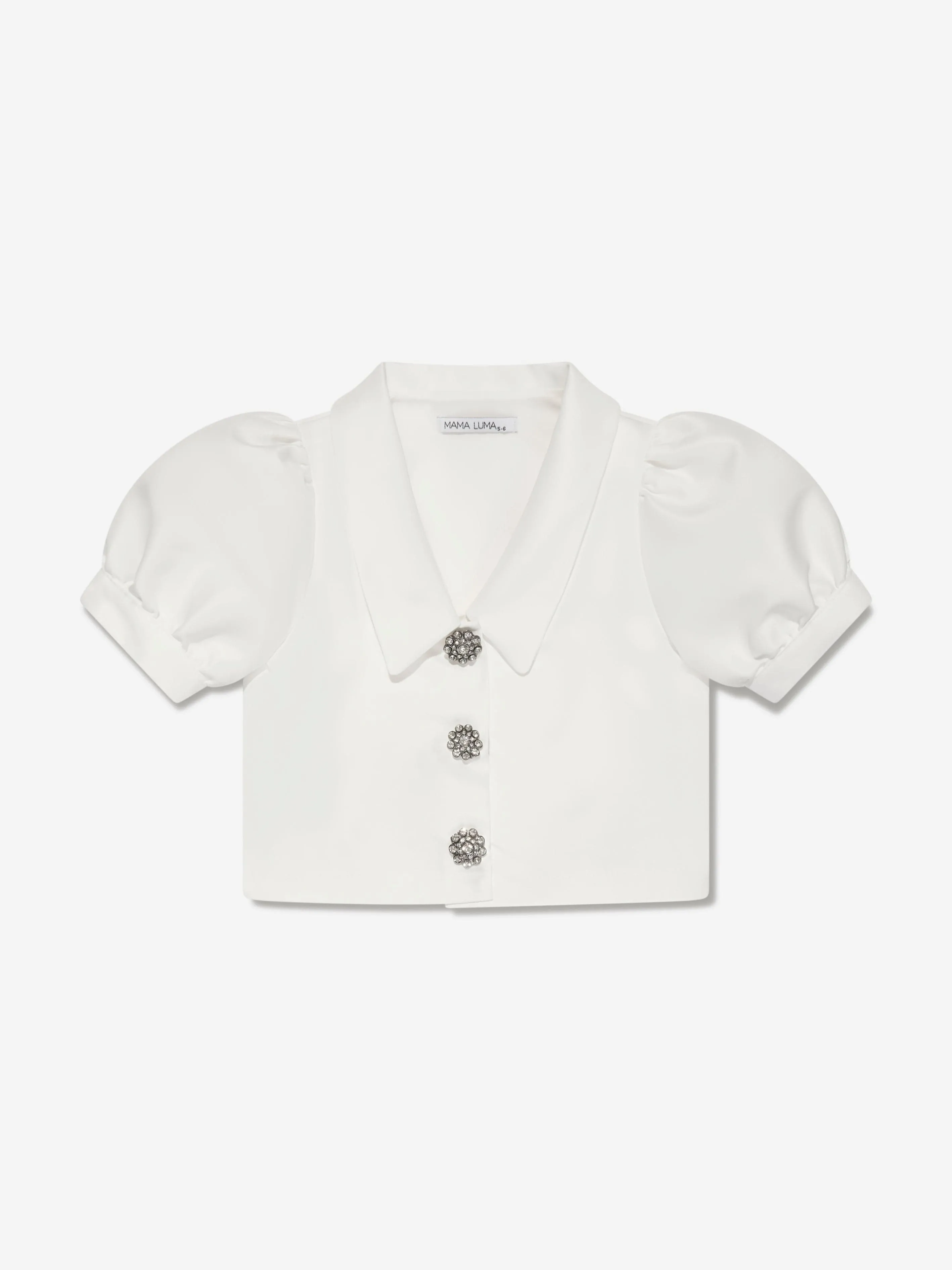 Mama Luma Girls Blouse in Ivory