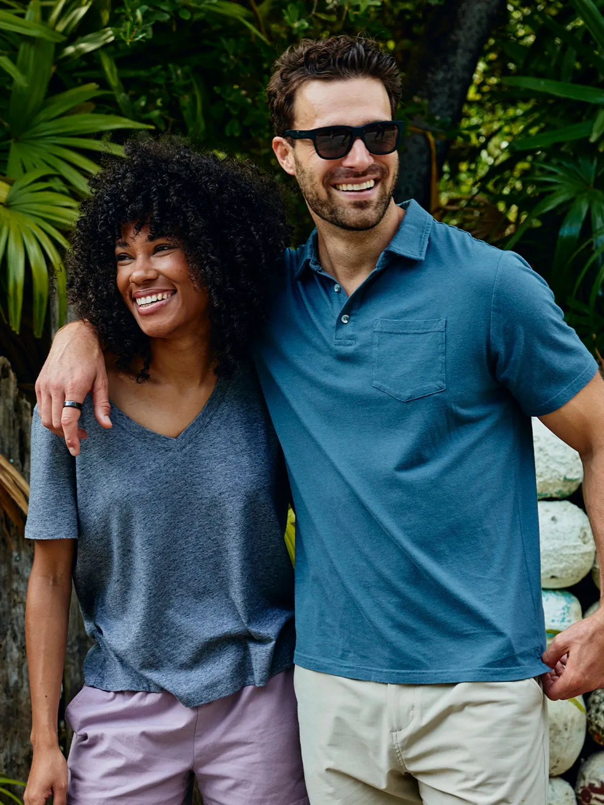 Men's Bamboo Heritage Polo - Light Heather Grey