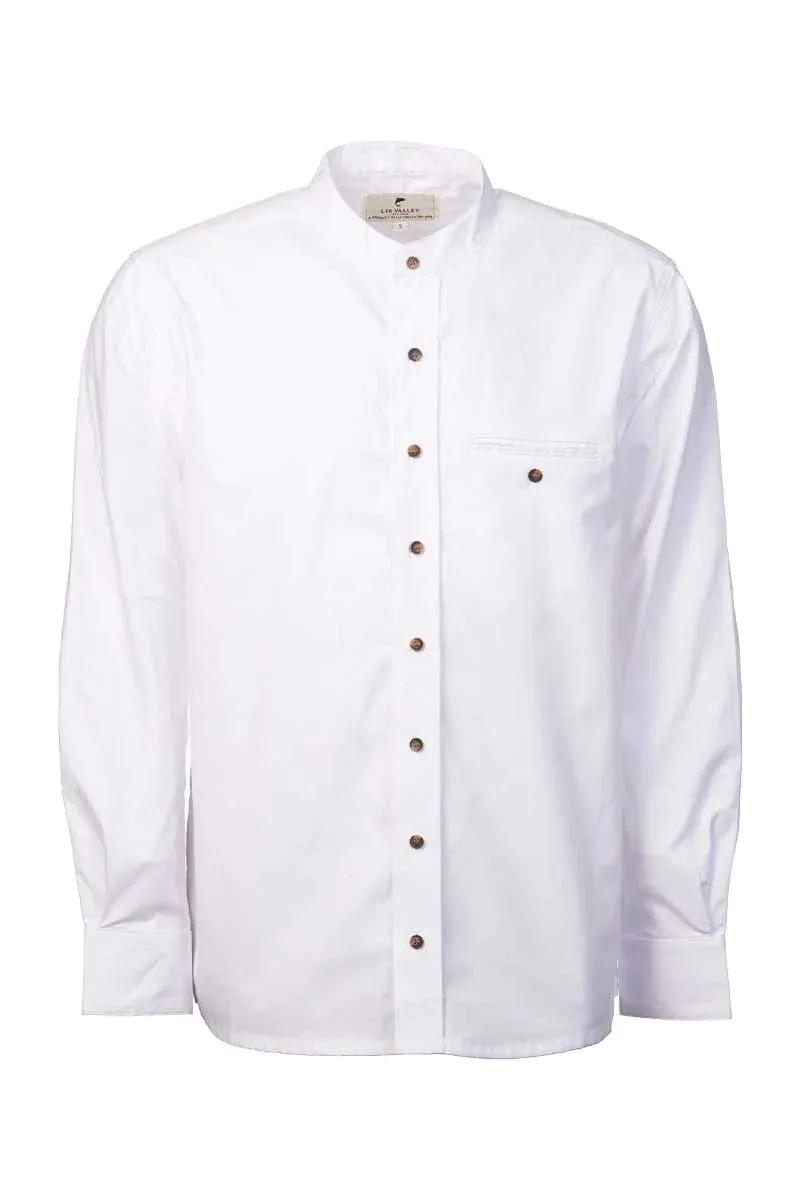 Men's Comfort Cotton Grandfather Shirt | Optic White