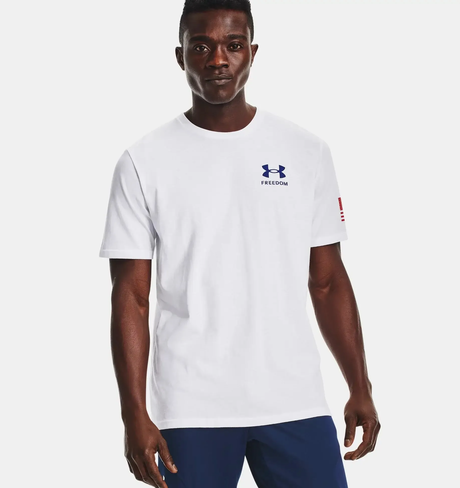 Men's Freedom Flag T-Shirt - White