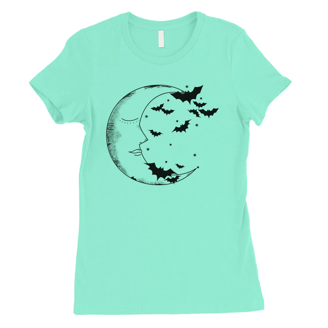Moon And Bats Womens T-Shirt
