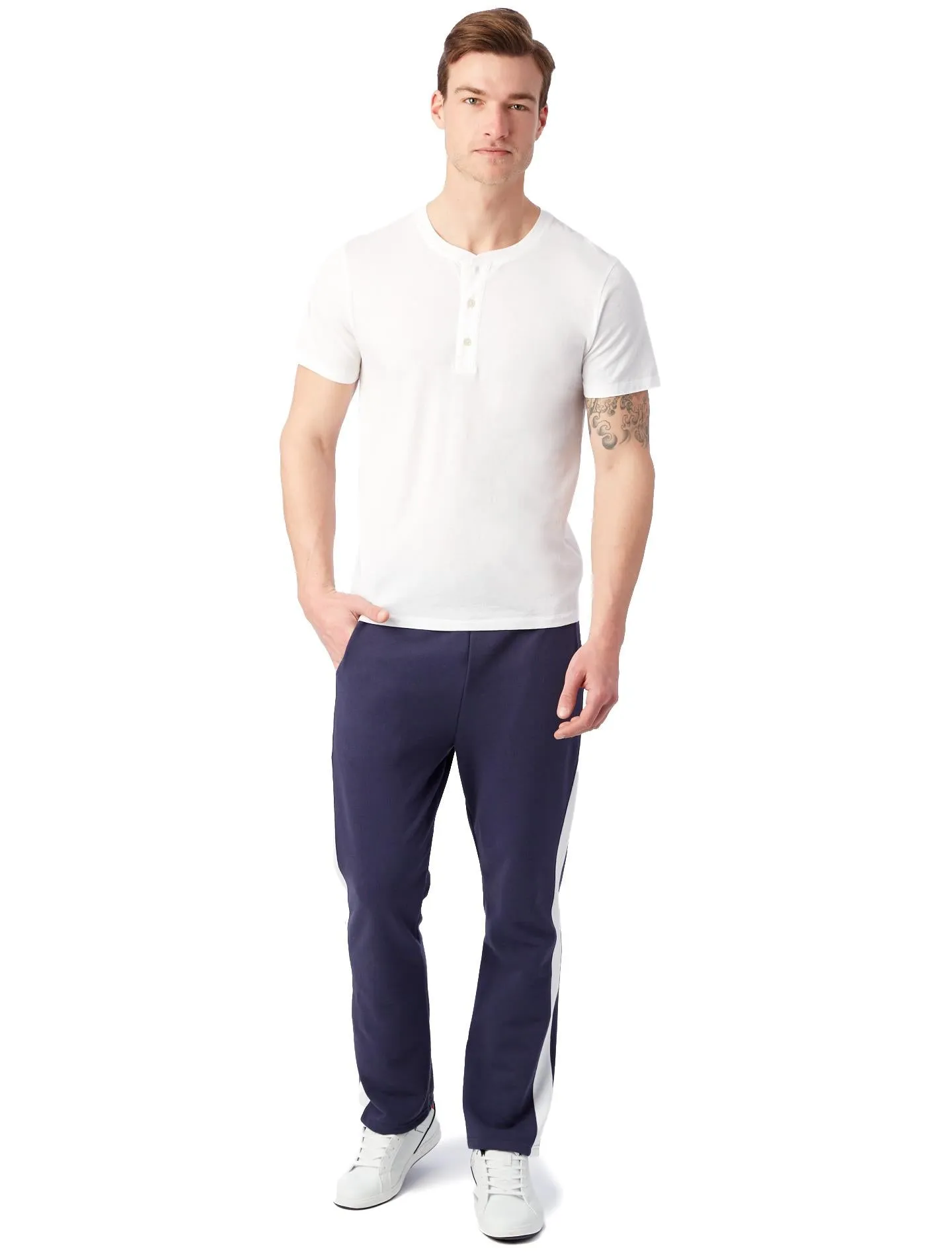 Organic Short Sleeve Henley (Earth White)