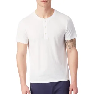 Organic Short Sleeve Henley (Earth White)