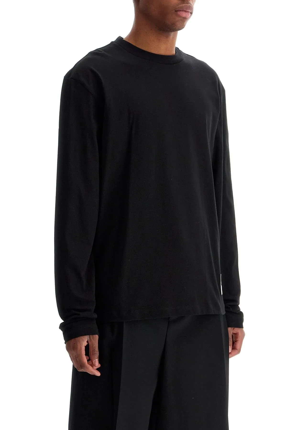 Ribbed Cotton Long-Sleeve Shirt