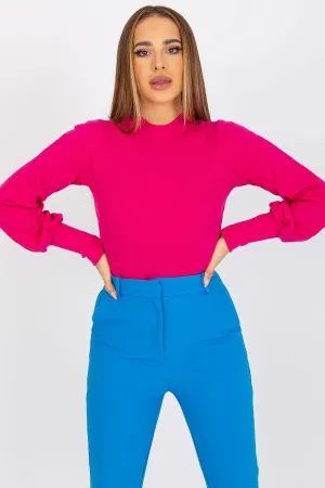 RUE PARIS Women's Cotton European Blouse with Long Lantern Sleeves