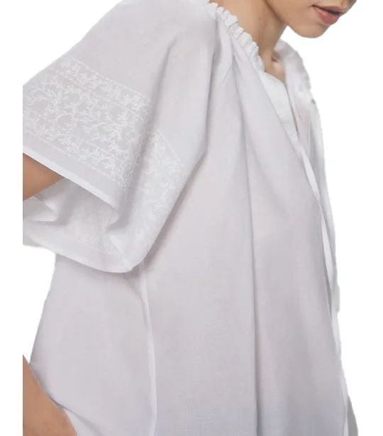 Short Sleeve Blouse White