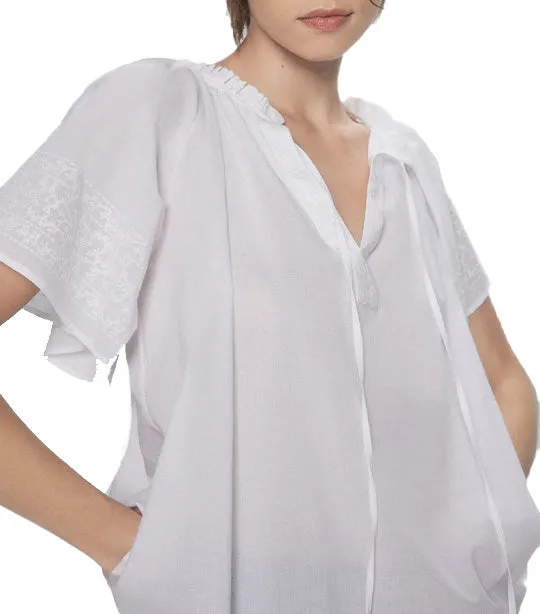 Short Sleeve Blouse White