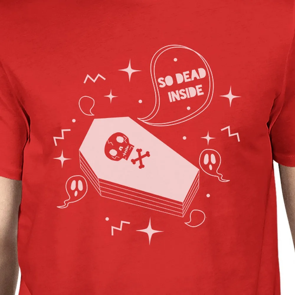 So Dead Inside Coffin Mens Red Shirt
