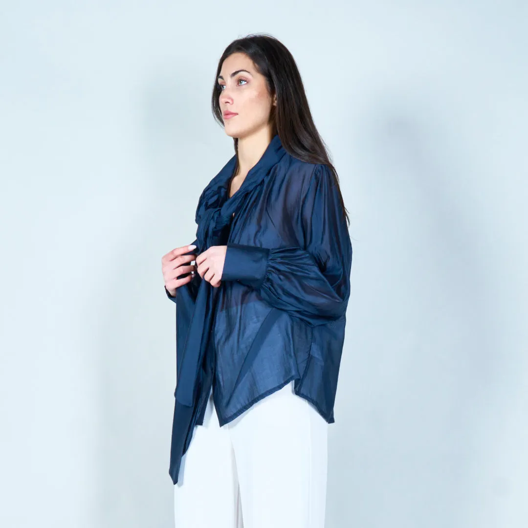 Sophisticated bow tie blouse wholesale