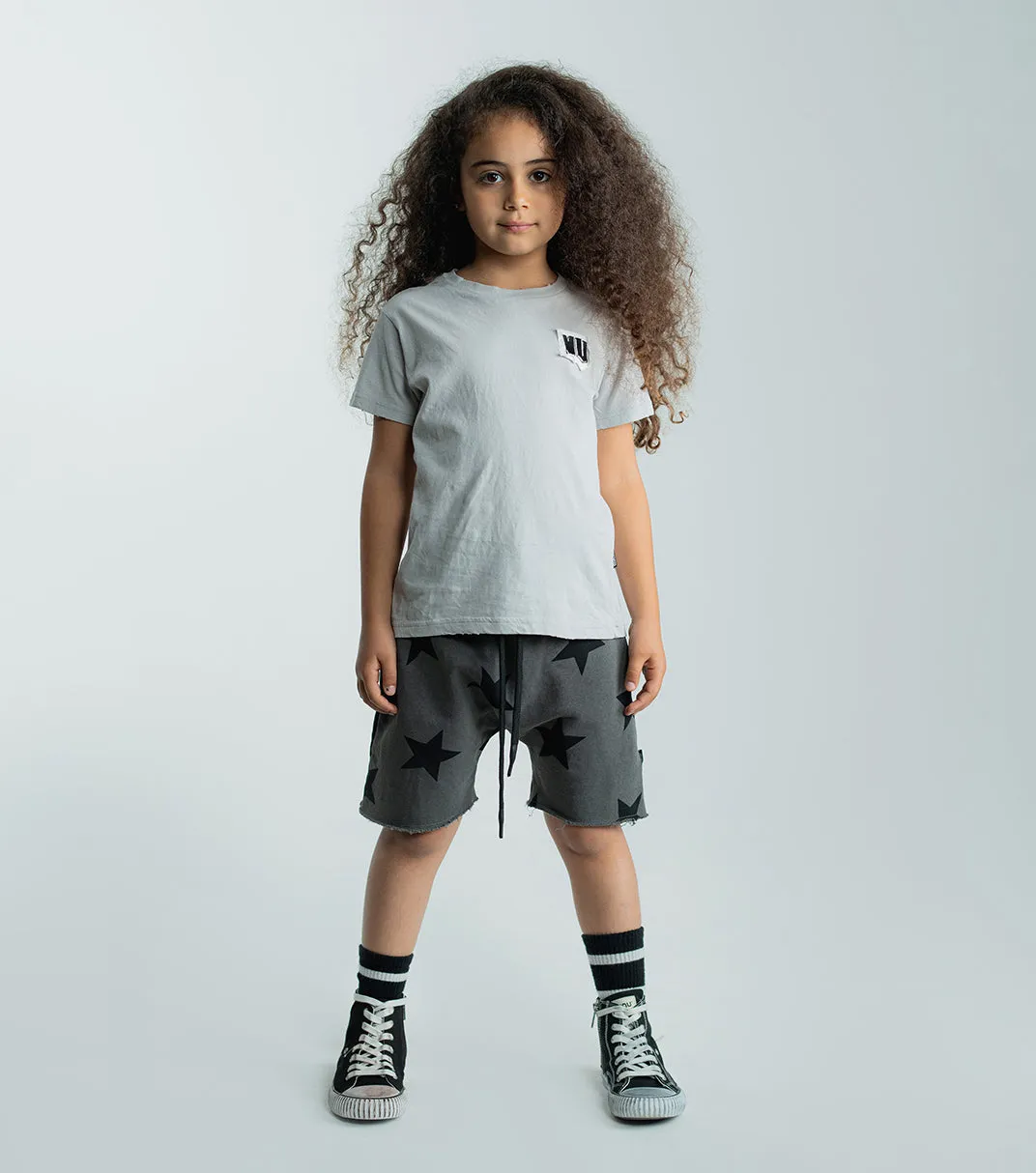 star rounded sweatshorts