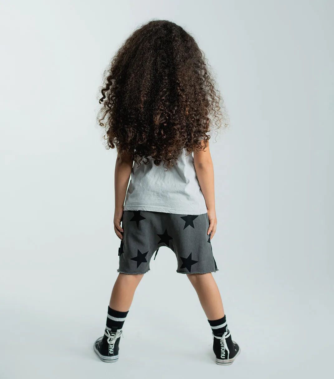 star rounded sweatshorts