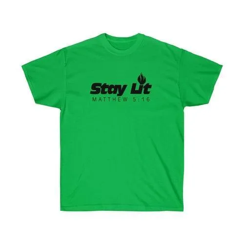 Stay Lit Unisex Tee, Matthew 5:16 Tee, Religious