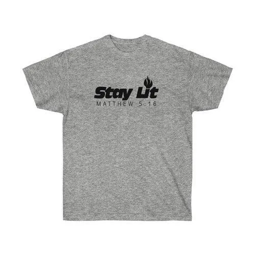 Stay Lit Unisex Tee, Matthew 5:16 Tee, Religious