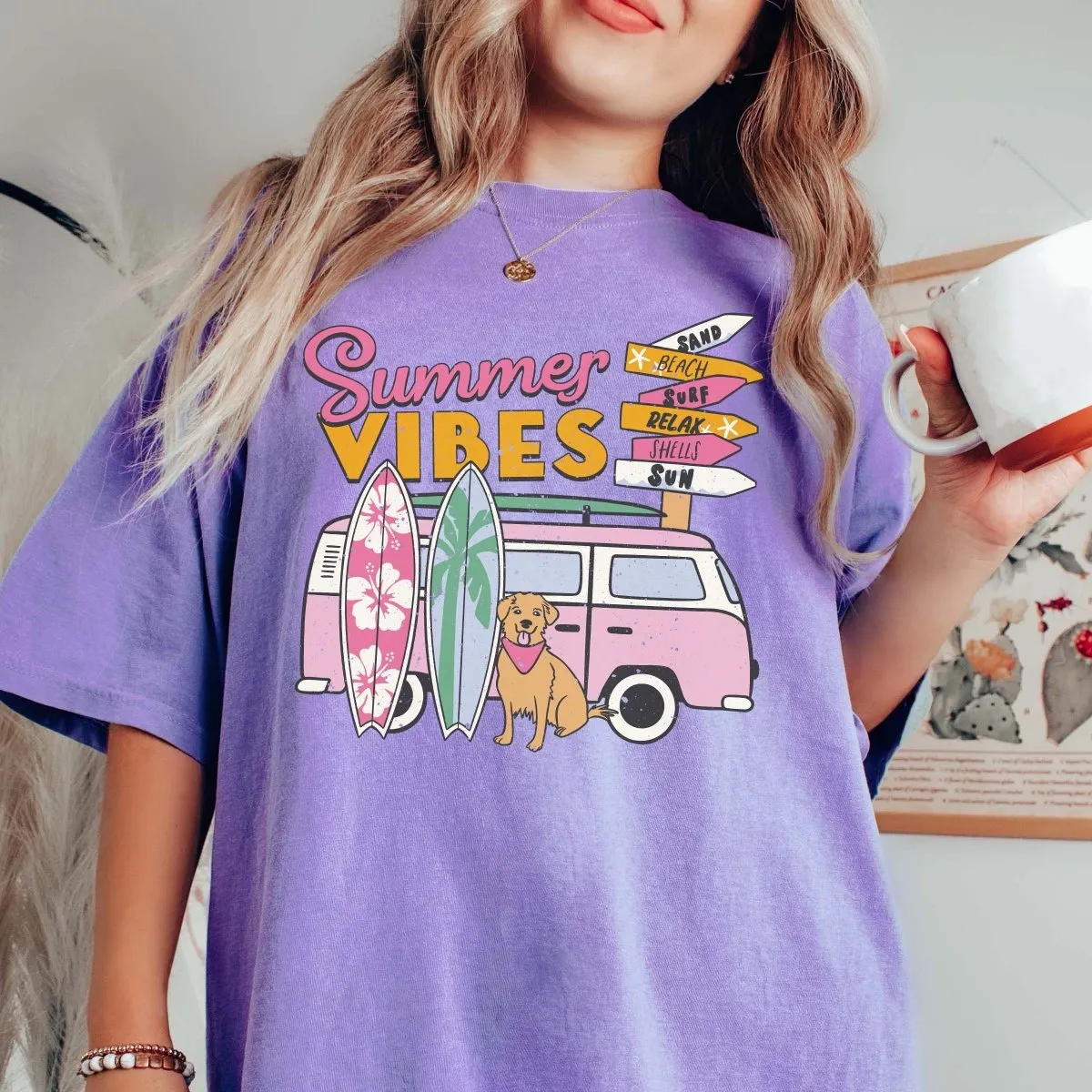 Summer Vibes Pink van Comfort Color
