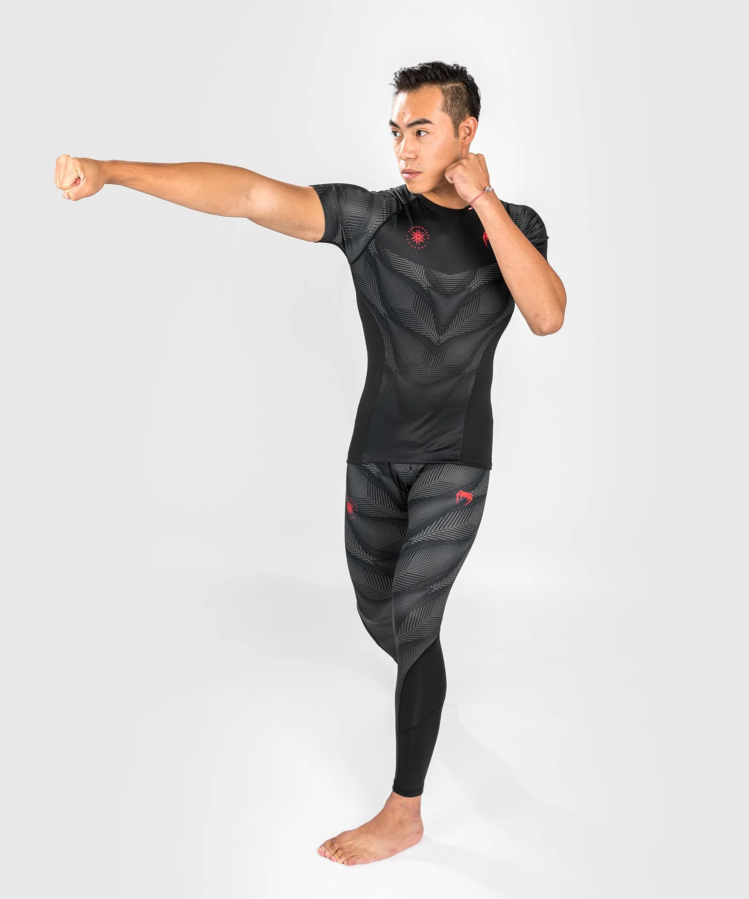 Venum Phantom Rashguard Short Sleeves - Black/Red